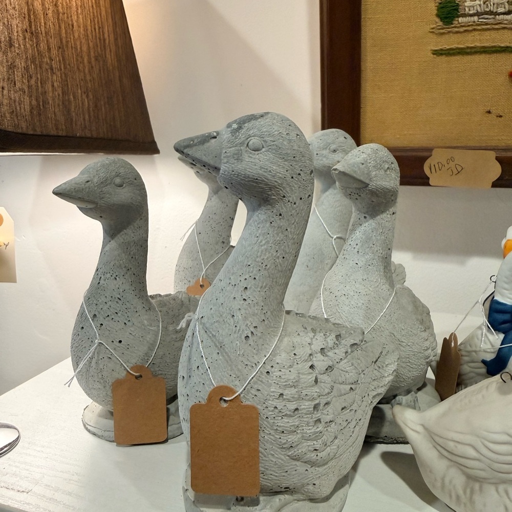 Gray Goose Garden Statues